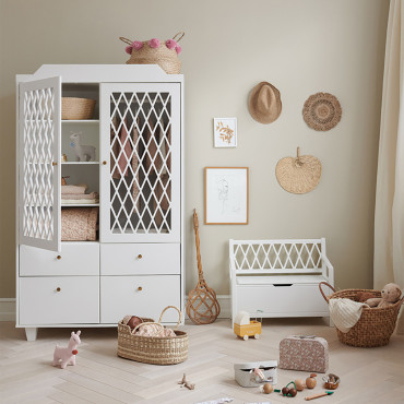 Banc de Rangement Harlequin - CamCam Copenhagen blanc