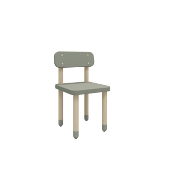 petite chaise pour enfant gris vert flexa dots