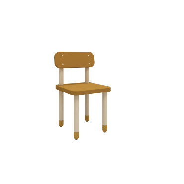 petite chaise pour enfant jaune moutarde flexa dots