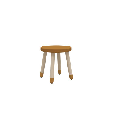 tabouret pour enfant jaune moutarde