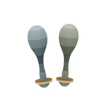 Maracas en bois enfant couleur bleu Flexa