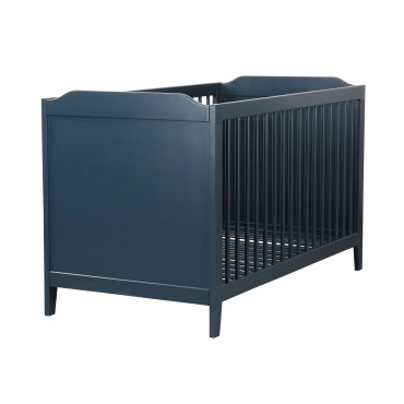 Lit bébé évolutif bleu 0-6 ans style vintage pour matelas 70x140 maison charlotte