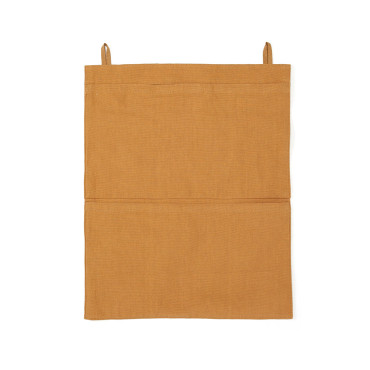 Rangement mural suspendu en tissu marron
