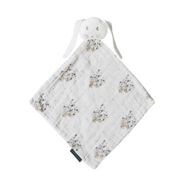 Doudou Lapin en gaze de coton 30 x 30 cm Edgar Maison Charlotte madeleine