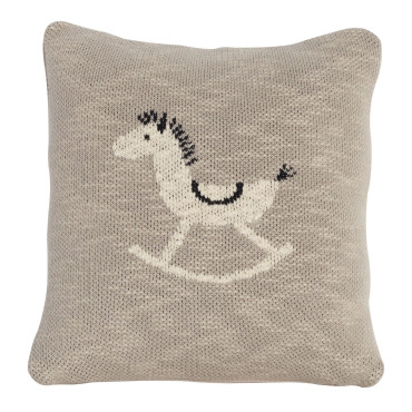 coussin cheval à bascule en tricot quax 30x30