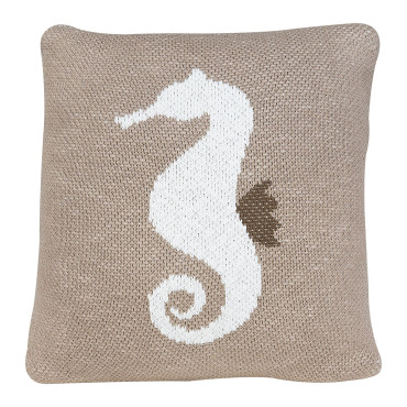 coussin hippocampe en tricot quax 30x30