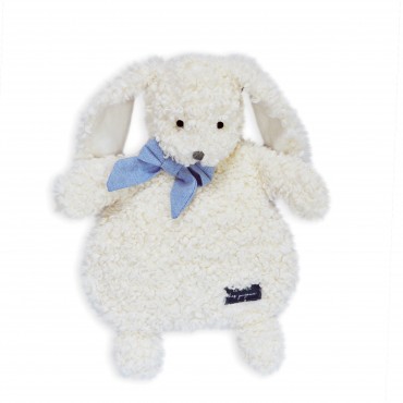 Bouillote peluche Lapin simple d'utilisation garnie de grain de blé et fabriquée en france Maïlou