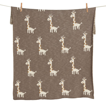 Couverture Tricot XL - Girafe
