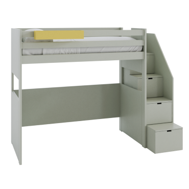 Lit mezzanine XL avec escalier