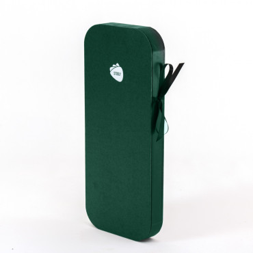 Tabouret en carton  Pliable 28 cm avec Galette en Similicuir - Stooly vert