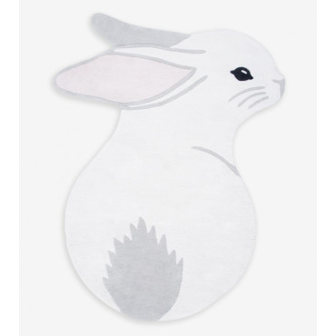 Tapis Enfant en forme de lapin blanc