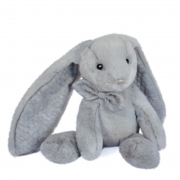 Peluche Lapin Gris 30 cm Preppy Chic - Histoire d'ours
