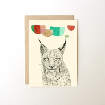 Carte postale Lynx avec...