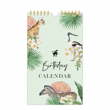 Calendrier d'anniversaire perpétuel avec des designs colorés imprimés sur du papier de haute qualité.
