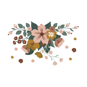 Grand sticker mural fleurs  déco mural chambre ado fille. Couleurs jaune, rose, vert...