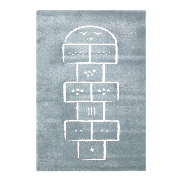 Tapis marelle bleu 80x150 cm