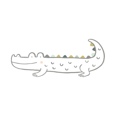 sticker mural enfant Crocodile en format XL