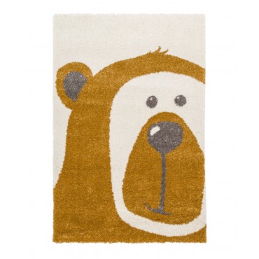 Tapis ourson miel et crème 80x150 cm