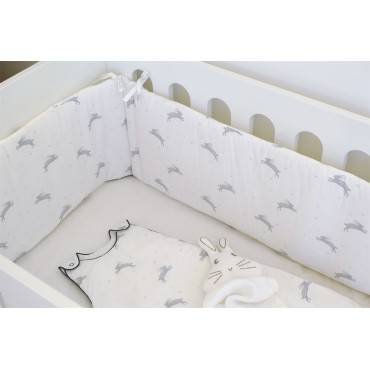 tour de lit bébé 60 x 120 et 70 x 140 motif lapin belleville maison charlotte
