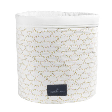 Panier de rangement en tissu pour la table à langer 34x30 cm Maison Charlotte rivoli
