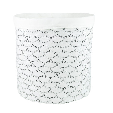 Panier de rangement en tissu pour la table à langer 34x30 cm Maison Charlotte rivoli bleu
