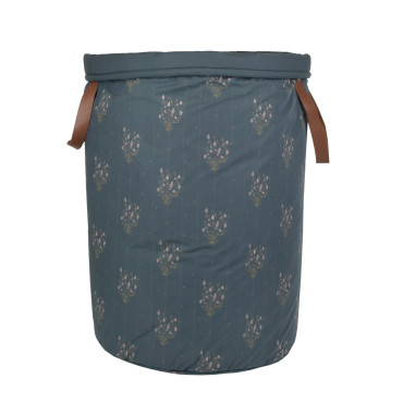 Panier à jouets en tissu 34x30 maison charlotte madeleine bleu