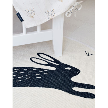 tapis lapin rond 100cm en coton lavable maison charlotte belleville