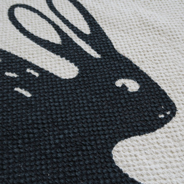 tapis lapin rond 100cm en coton lavable maison charlotte belleville