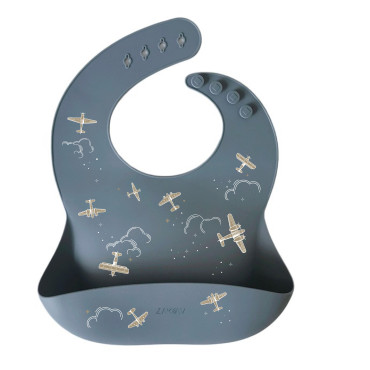 Bavoir en silicone - Aviateur