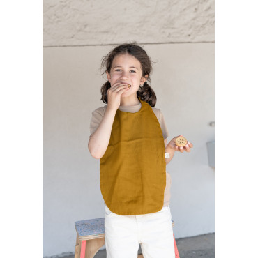 Serviette de table bavoir jaune Gab