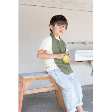 Serviette de table bavoir vert Gab