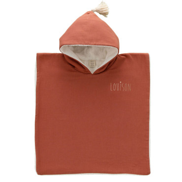 Poncho enfant bain plage Malo rose