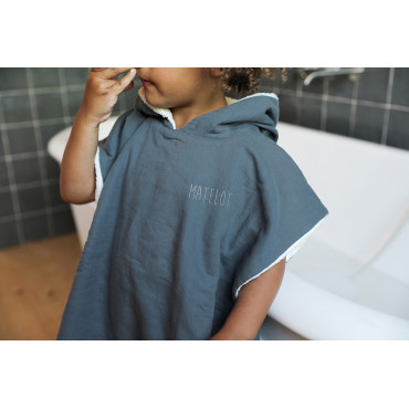 Poncho enfant bain plage Malo bleu