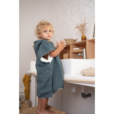 Poncho enfant bain plage Malo bleu