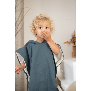 Poncho enfant bain plage Malo bleu