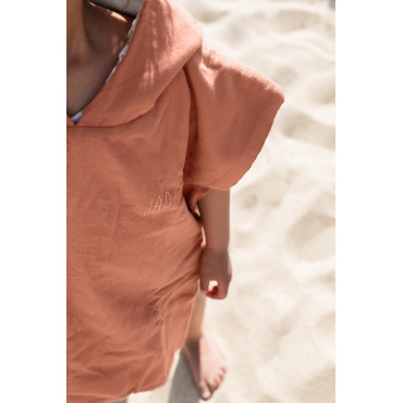 Poncho enfant bain plage Malo rose