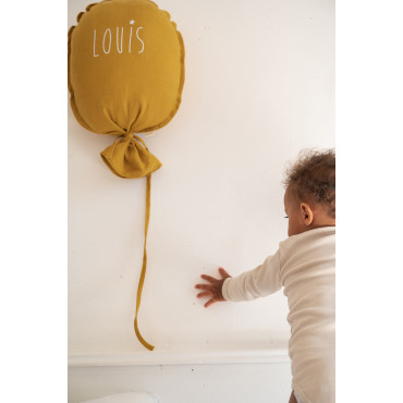 Ballon décoratif mur Gaston  jaune