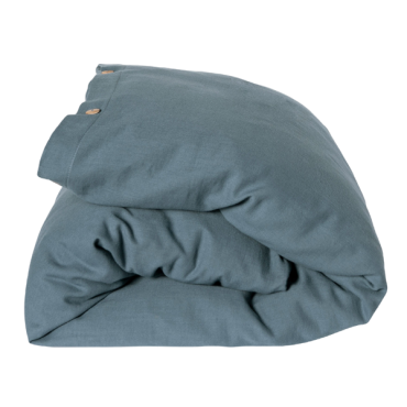 Housse de couette 140 x 200 lit simple petit picotin bleu