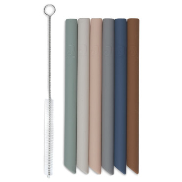 Ensemble de 6 pailles colorées Jollein