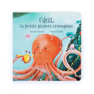 Livre d'éveil - Odell la petite pieuvre courageuse - Jellycat