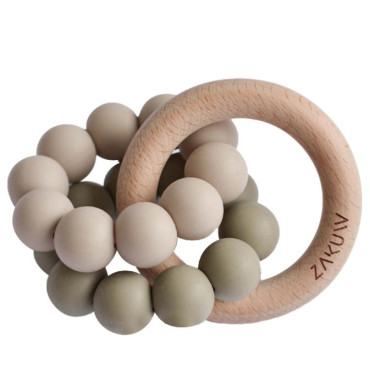 Anneau de dentition Sedna Zakuw Baby love vert amande