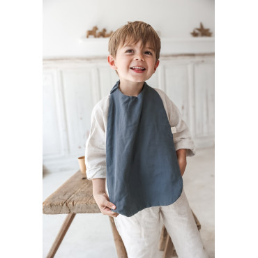 Serviette de table bavoir bleu Gab
