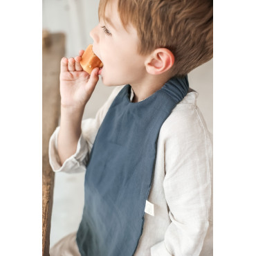 Serviette de table bavoir bleu Gab