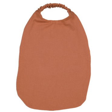 Serviette de table bavoir rose terracotta tomette Gab