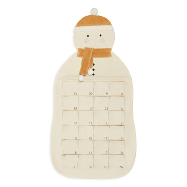 Calendrier de l'avent Bonhomme de neige beige avec poches Avery Row