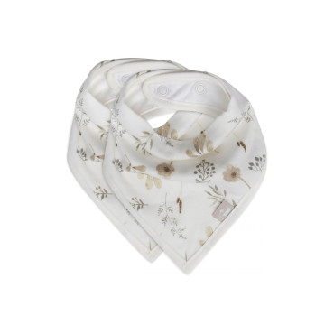 Lot de 2 bavoirs bandana Wild Flowers Jollein
