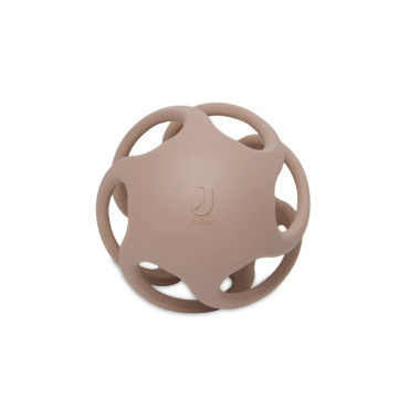 Balle anneau de dentition en Silicone de chez Jollein couleur biscuit beige rosé diamètre 9.5cm sans BPA ni PVC