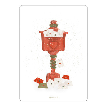 Carte de Noël 'Boîte aux lettres Pôle Nord' - Papier Poetic