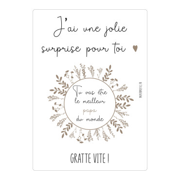 Carte à gratter 'Tu vas être le meilleur Papa du monde' - Papier Poetic