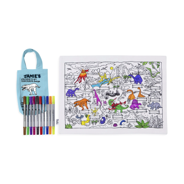 Set de table à colorier lavable 'Dinosaure' feutre lavable Eatsleepdoodle